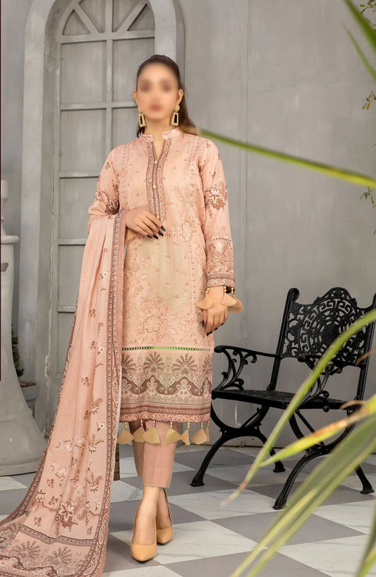 Tabeer Digital and Embroidered Lawn Collection 2024 - Design 07
