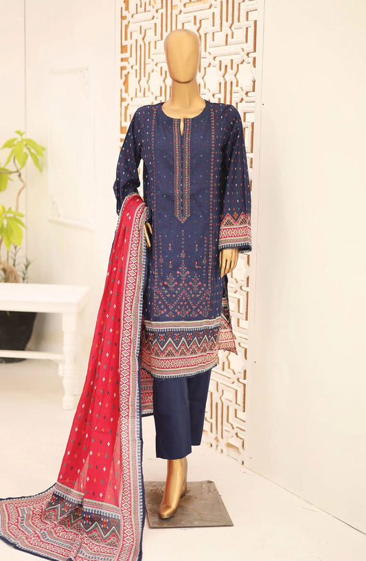 Bin Saeed  Exclusive Embroidered 3 PC Collection 2024 - Design 07