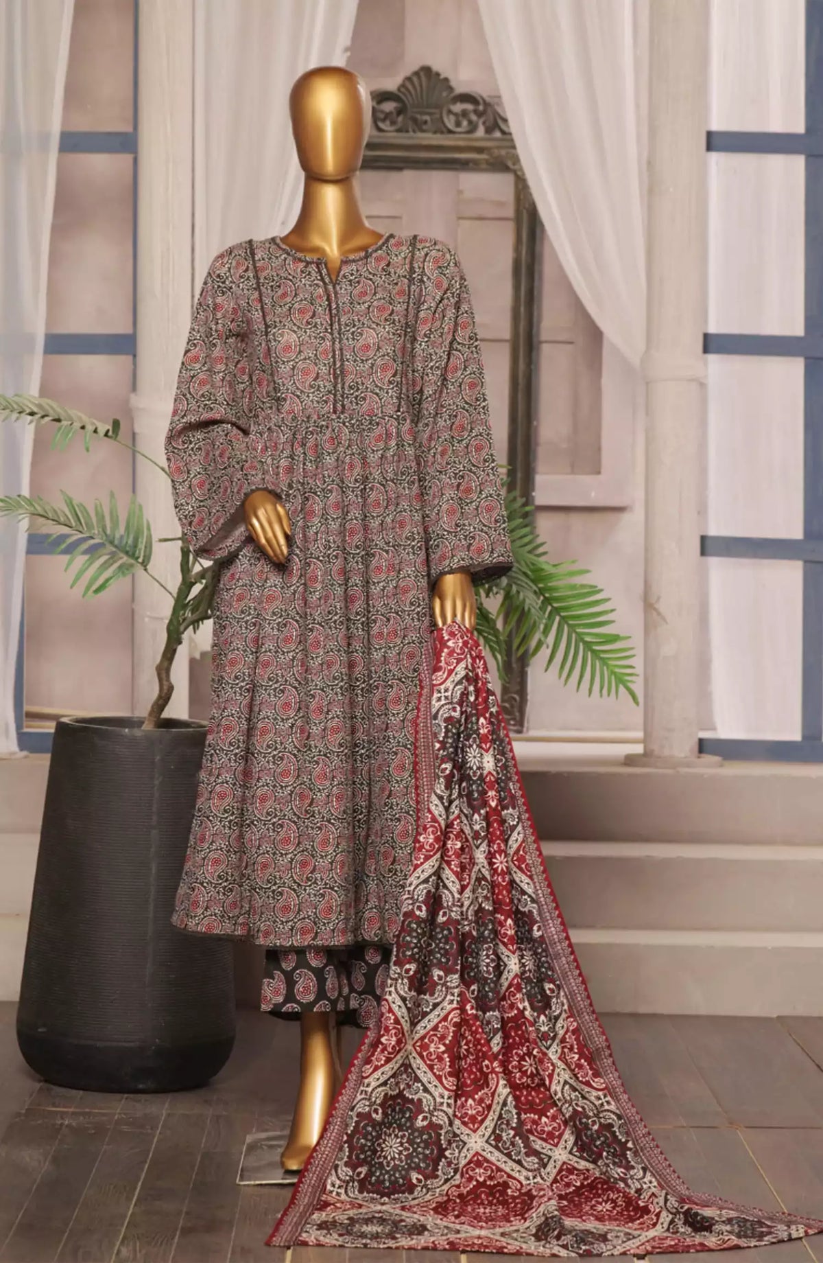 BIN SAEED Exclusive Printed Khaddar 3PC Collection Vol 01 - BS-EPK-Design 07