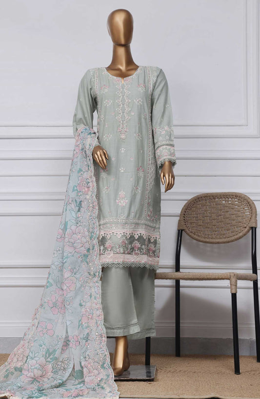 Sadabahar Embroidered Rod cotton Stitched 3 Piece - D-07 - SDB25LP - Sea Green - Festive Collection
