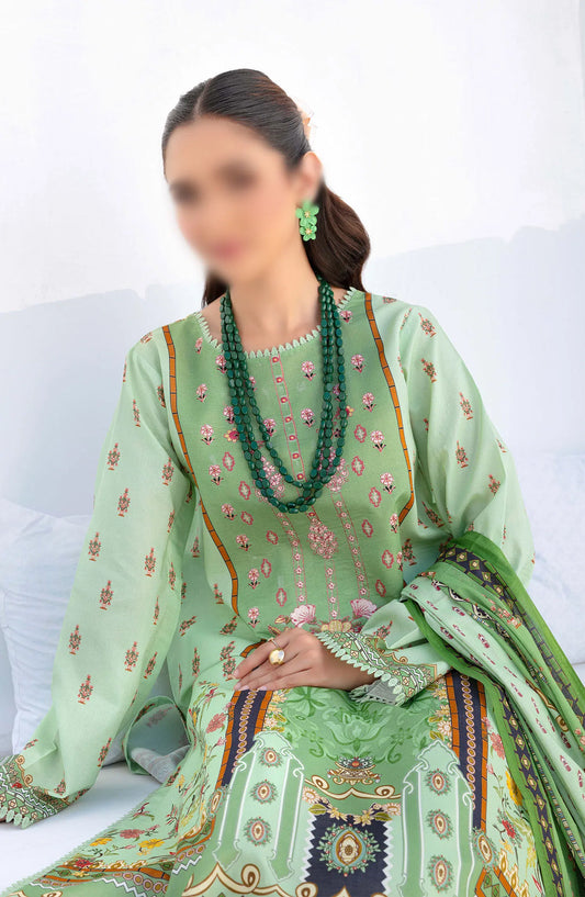 Saira Bano Printed Embroidered Lawn Collection - Design 07
