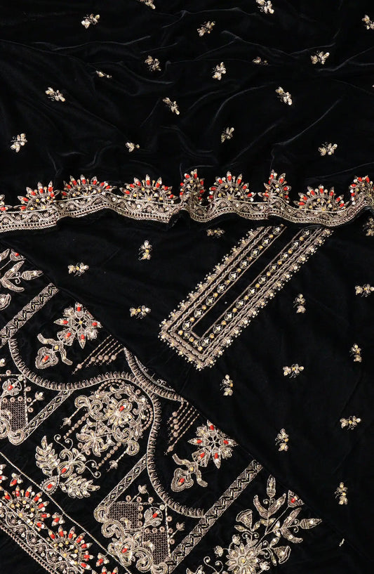 Exclusive Embroidered Velvet Collection-Design 07