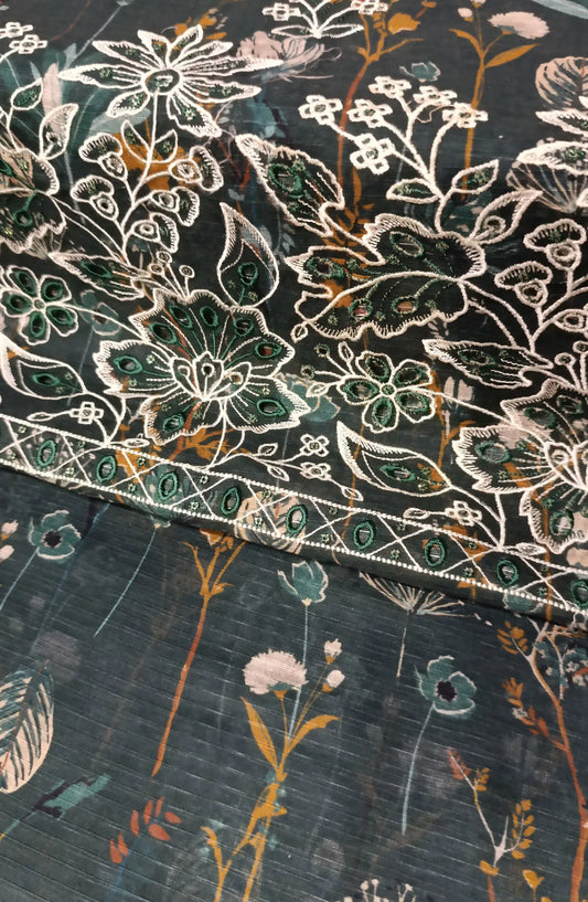Chikankari Daman Embroidered Unstitched CO Ords By Amna Khadija - Design 08