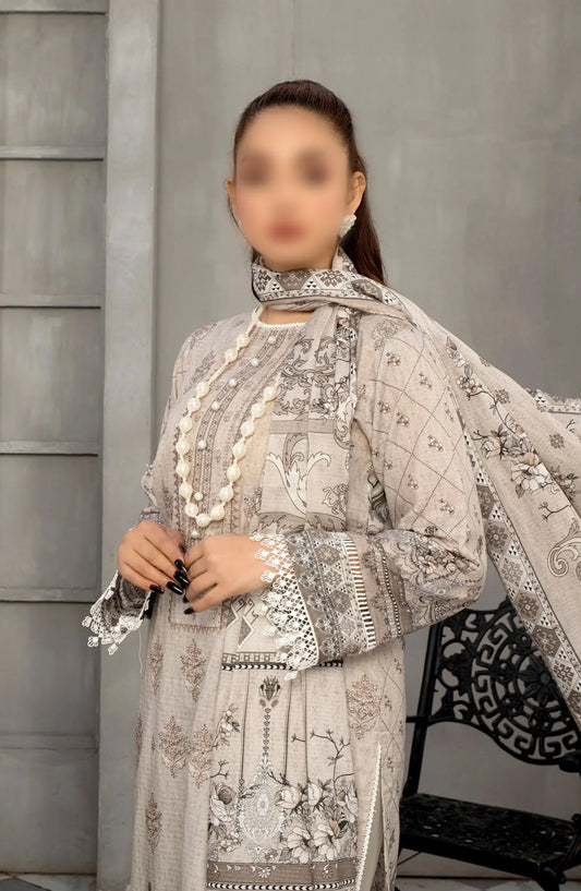 Tabeer Digital and Embroidered Lawn Collection 2024 - Design 08