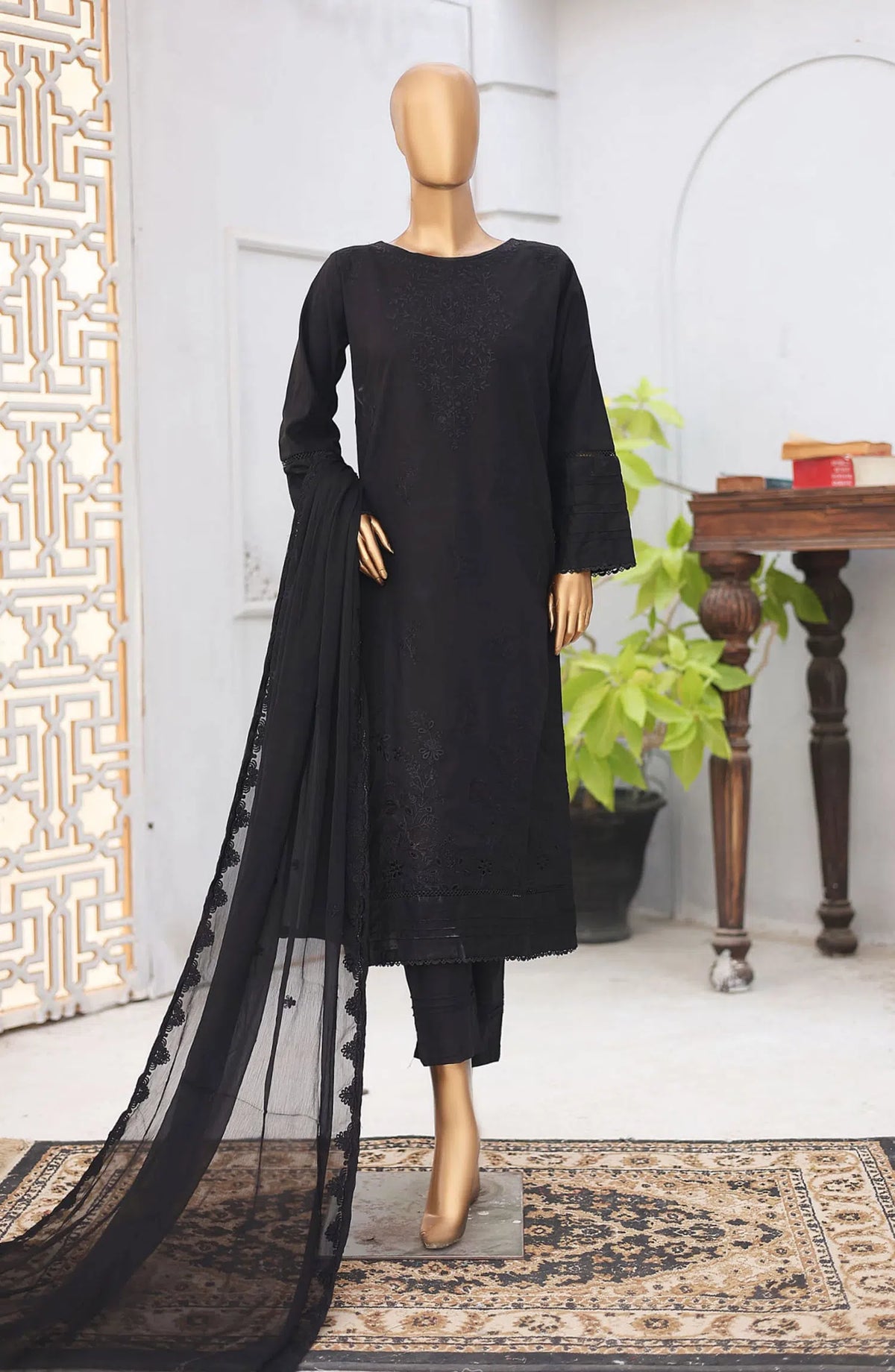 Monochrome Chikankari Collection Vol-1 by Naubahar - Design 08