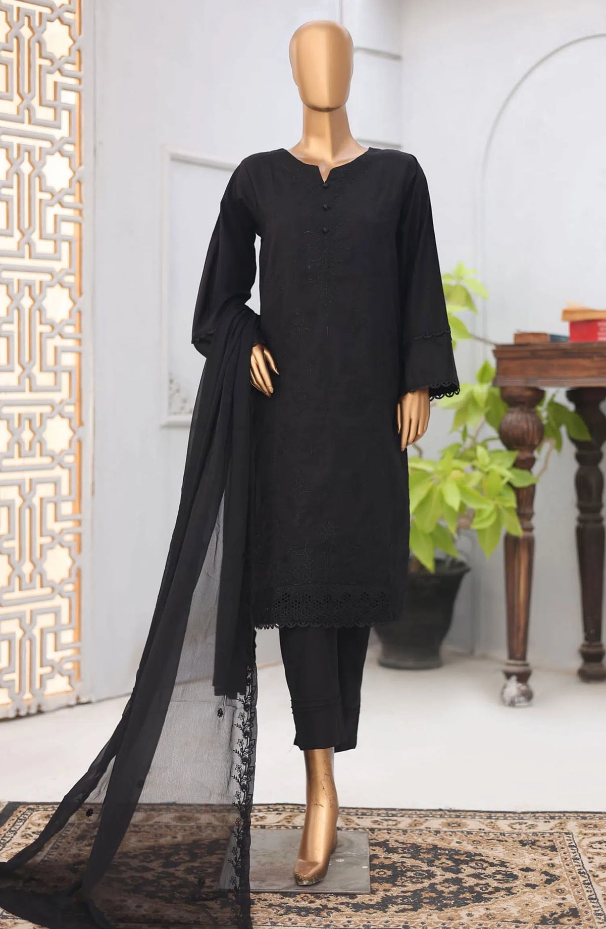 Monochrome Chikankari Collection Vol-2 by Naubahar - Design 08