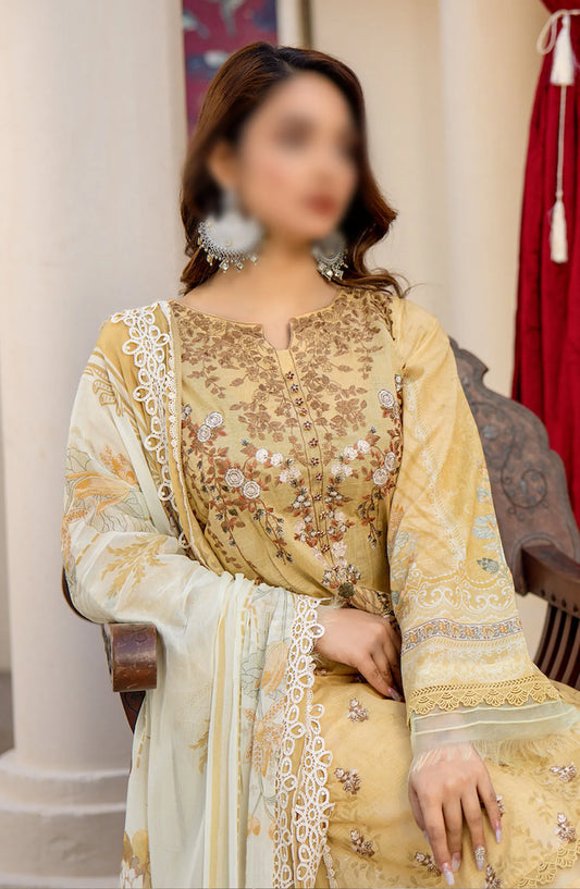 Rangoon Shokh Nigahen Print and Emb Lawn Collection - Design 08