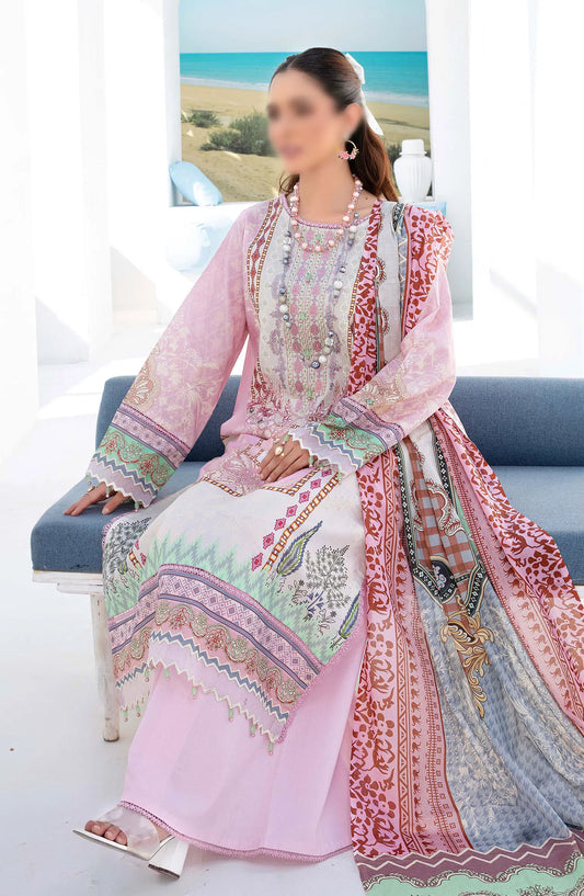 Saira Bano Printed Embroidered Lawn Collection - Design 08