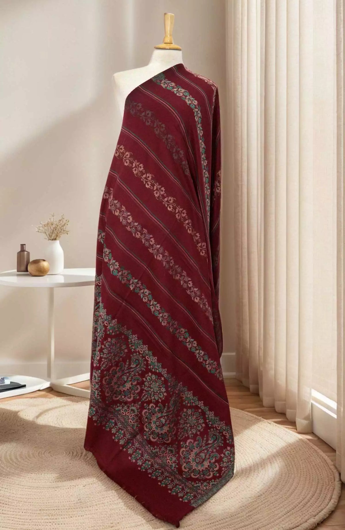 Stoluxe Premium Jacquard  Wool Shawl Vol 07 - Design 08