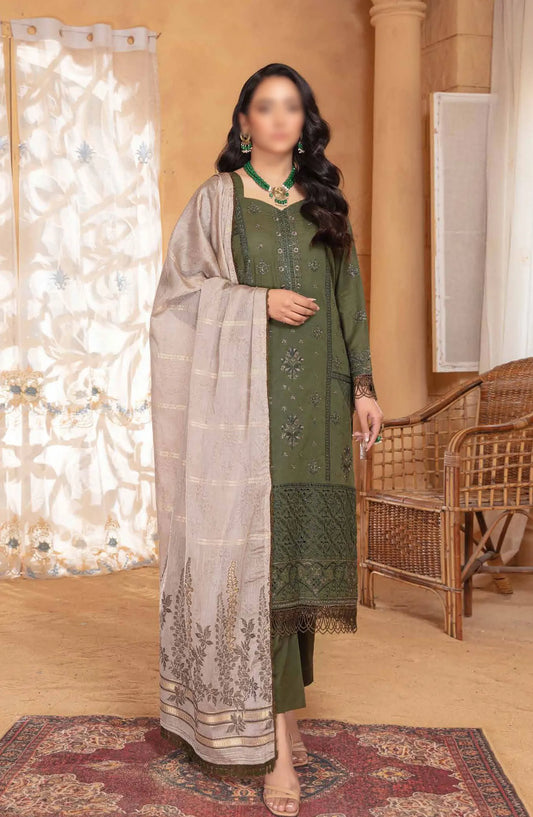 Jugnoo Premium Embroidered Lawn Collection 2024 - Design 08