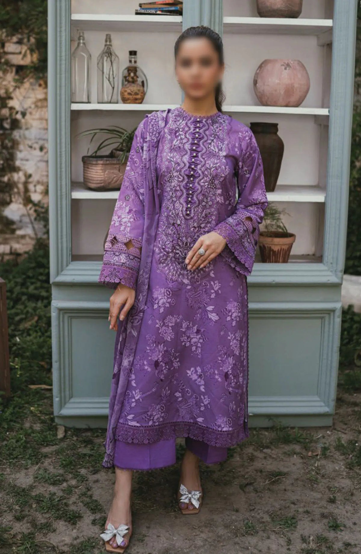 Gardenia Vol 02 Embroidered Print Lawn Collection By Humdum - Design 08