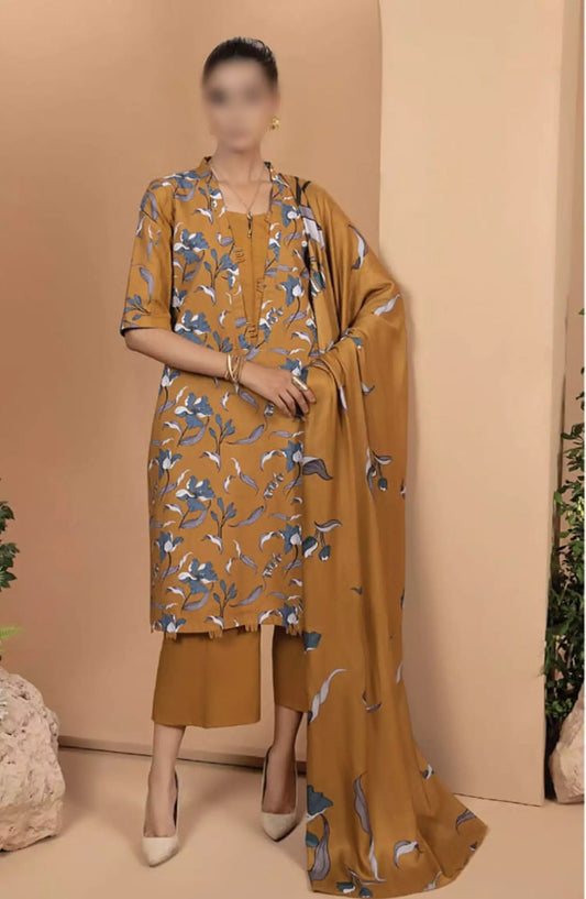 Zara By Hum Dum Printed Wool Shawl Collection - Design 08