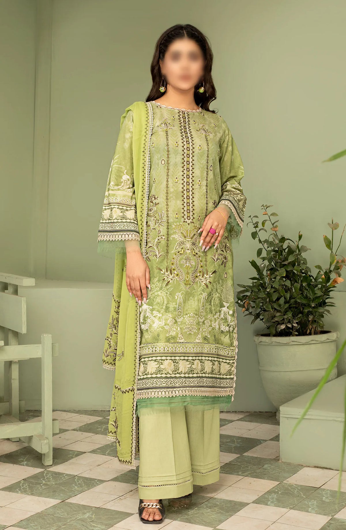 Smile Digital Print and Luxury Emb Lawn Collection - DESIGN-08