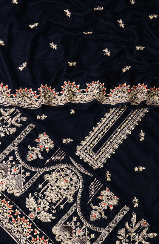 Exclusive Embroidered Velvet Collection-Design 08