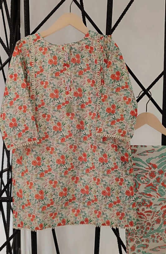 Amna Khadija Kids Stitch Printed Co Ords 2 Pcs Collection - Design 08