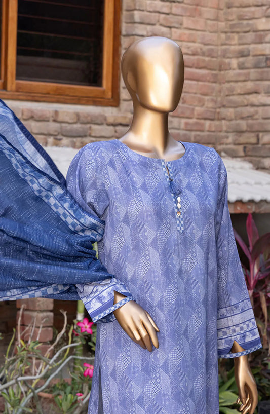 HZ RTW Prints Gardenia 3 Pcs Collection - DESIGN-08 INK BLUE