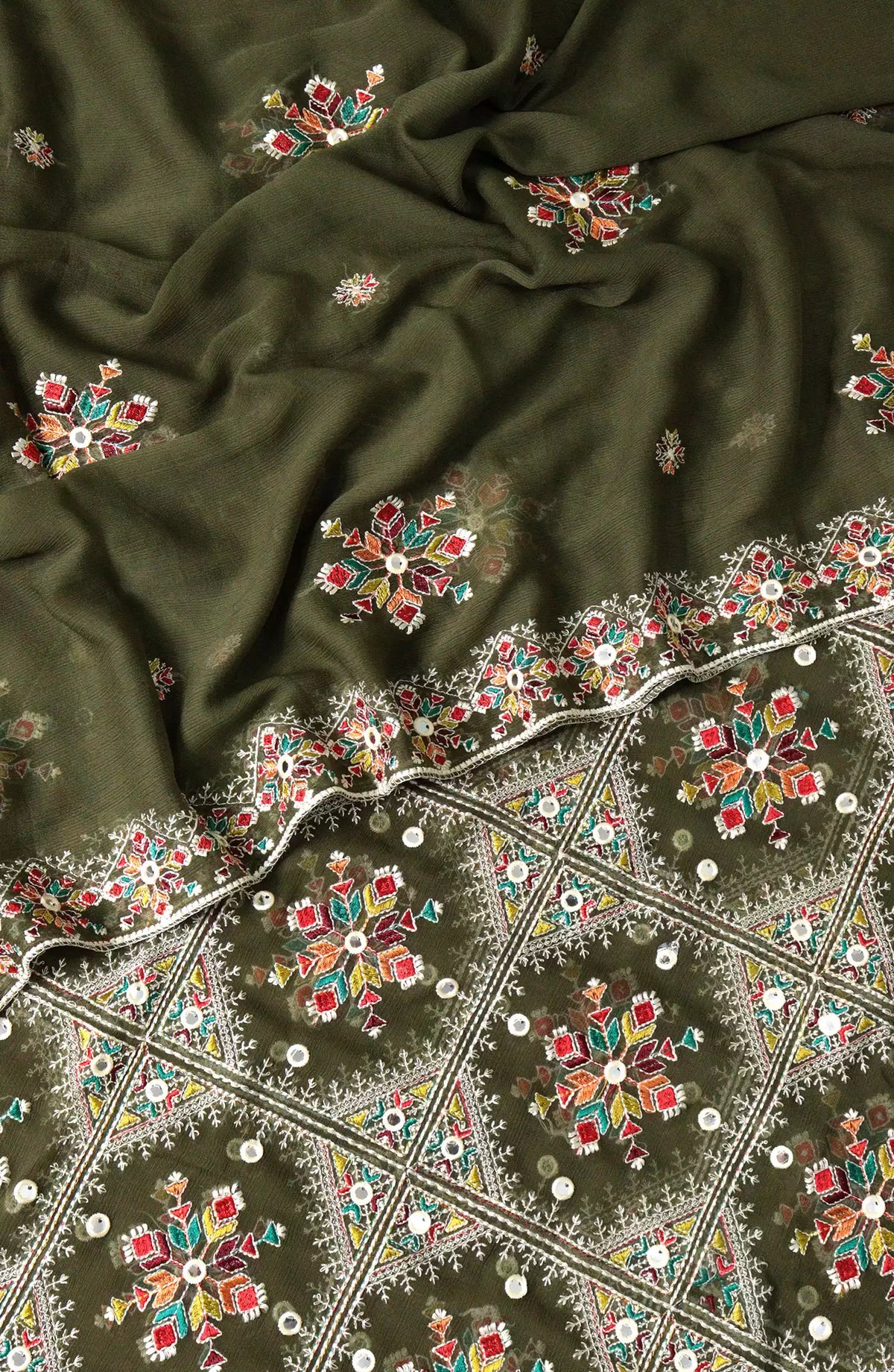 Crinklezza Unstitched Exclusive Chiffon Collection Vol 03 by Amna Khadija - Design 09