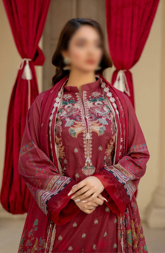 Rangoon Shokh Nigahen Print and Emb Lawn Collection - Design 09