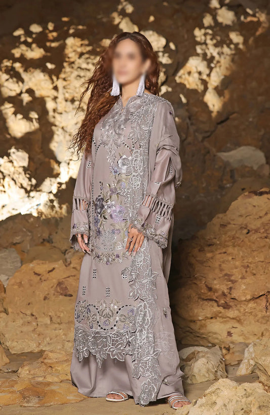 Afsoon Embroidered Lawn Collection 2024 By Humdum - Design 09