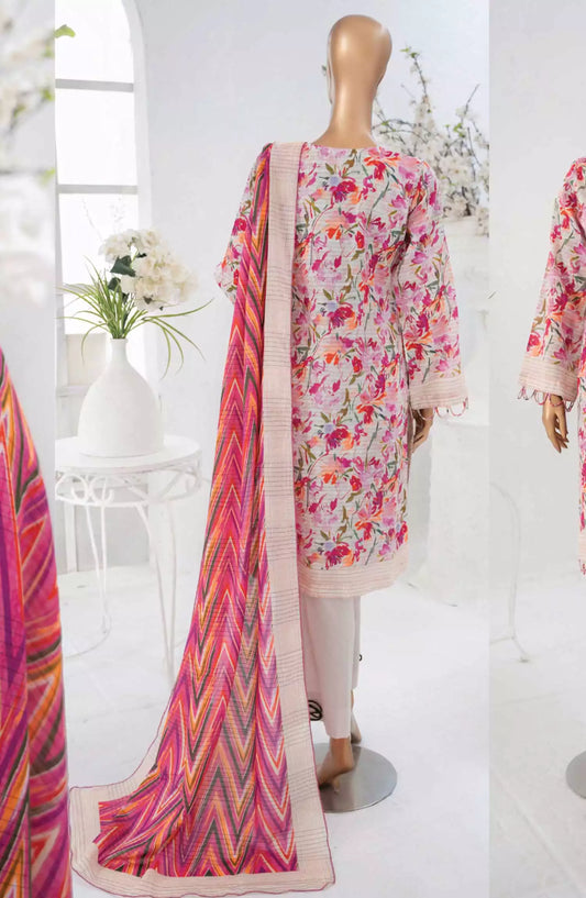 Safina Unstitch Fancy Cambric Collection 2024 Vol 03 - Design 09
