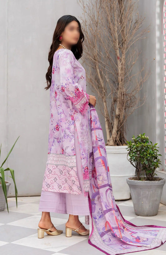 Jasmine Lawn Dora Digital Print Embroidered Collection 2024 - Design 09