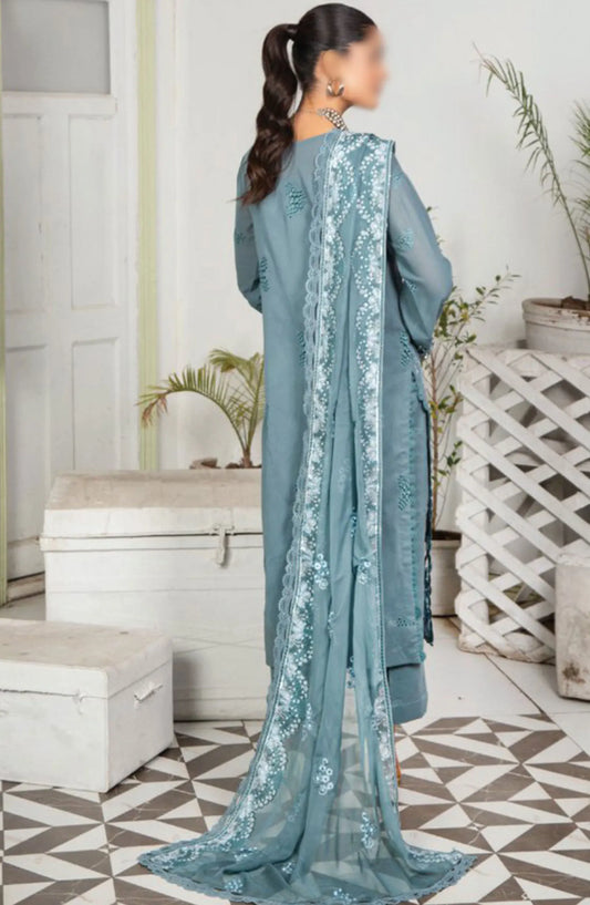 Flora Swiss Lawn Embroidered Collection By Humdum - Design 09