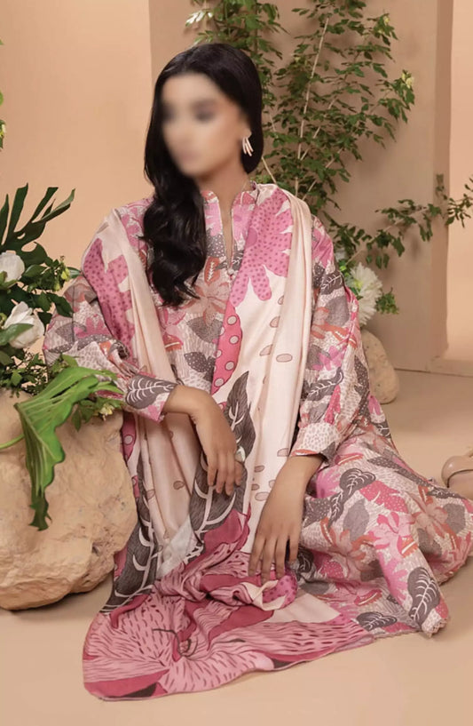 Zara By Hum Dum Printed Wool Shawl Collection - Design 09