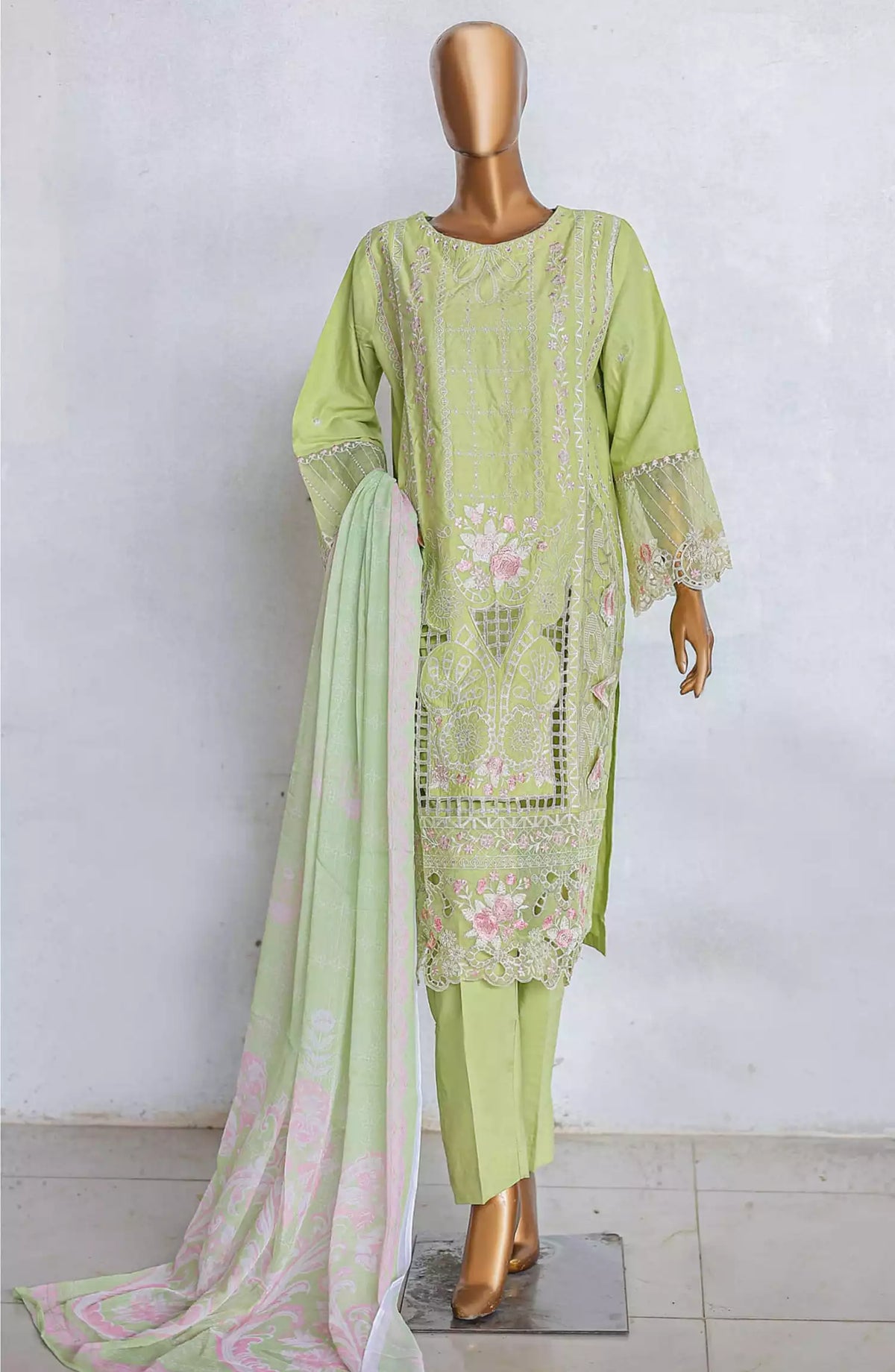 Bin Saeed Luxury Embroidered With Chiffon Dupatta Vol 03 - Design 09