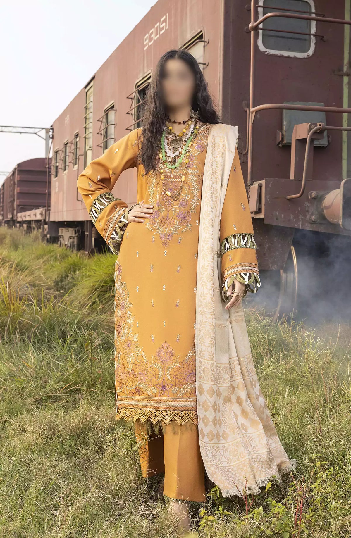Rahgeer Embroidered Wool Collection By Humdum - Design 09