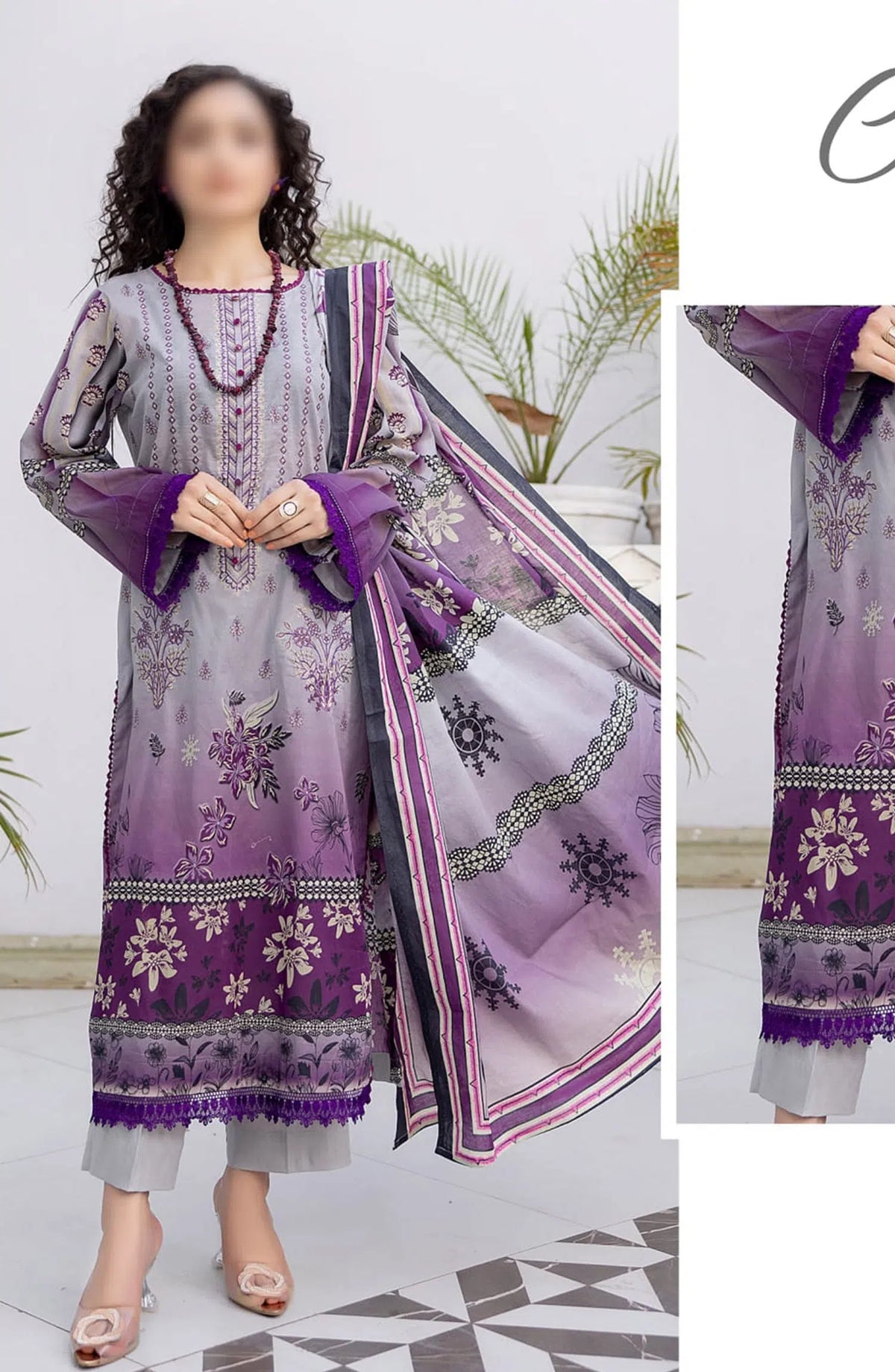 Heer Lawn Digital Print and Embroidered Vol 03 Collection - Design 09