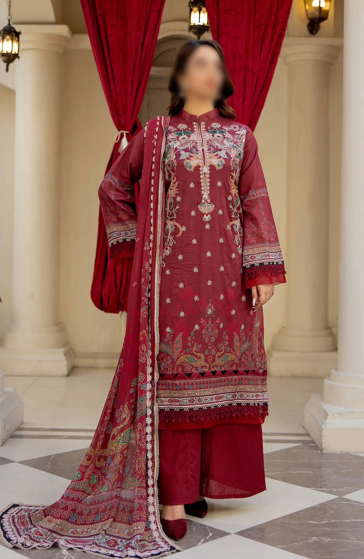 Rangoon Shokh Nigahen Print and Emb Lawn Collection - Design 09