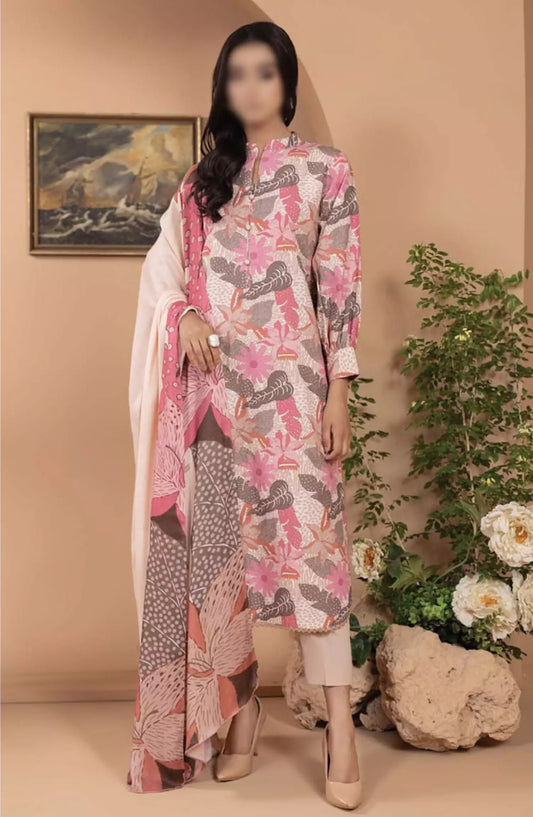Zara By Hum Dum Printed Wool Shawl Collection - Design 09