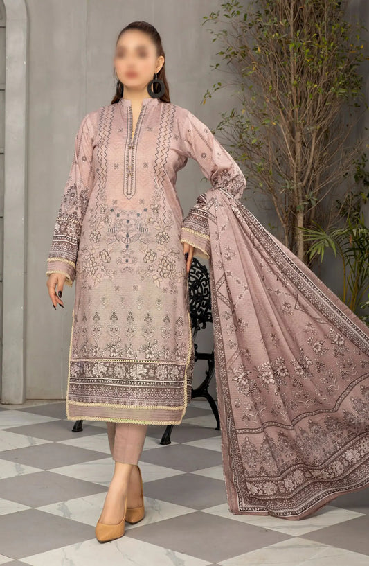Tabeer Digital and Embroidered Lawn Collection 2024 - Design 09