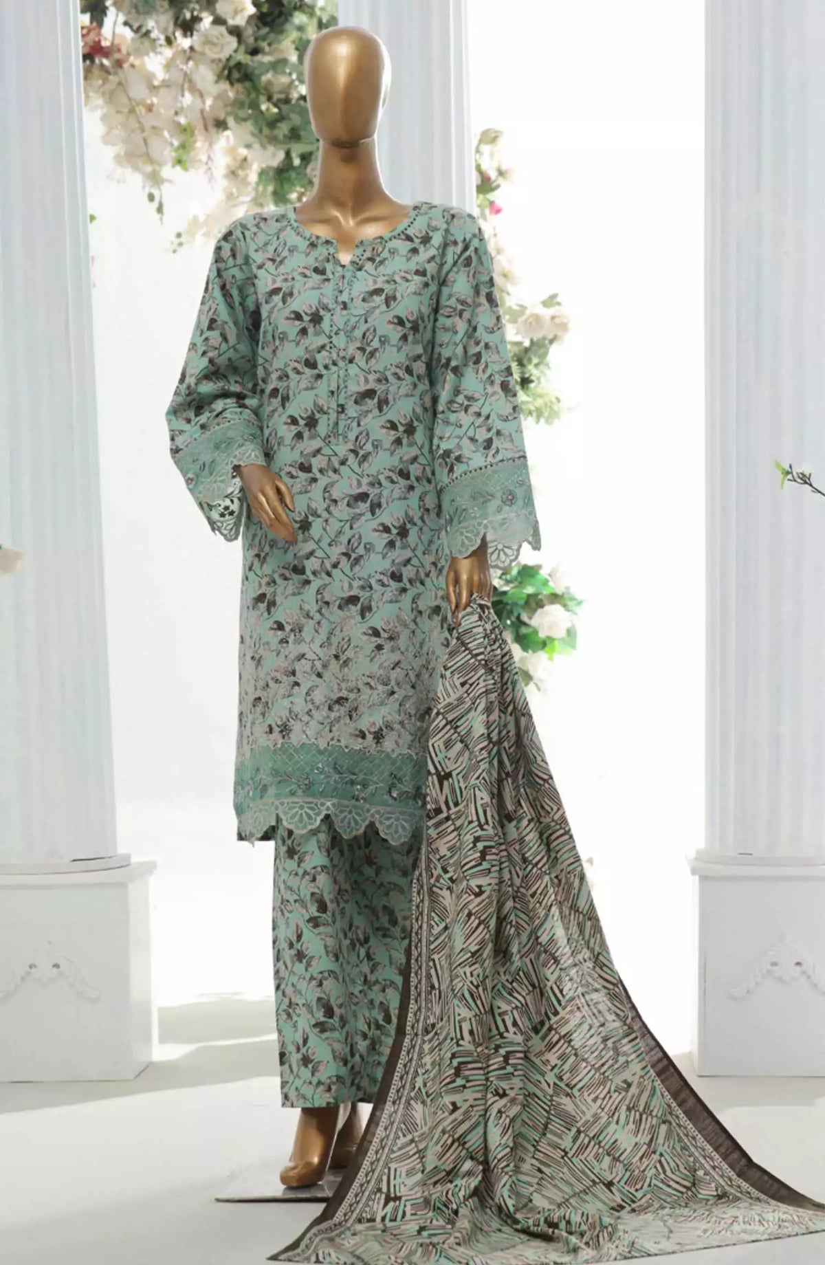 Bin Saeed Exclusive RTW Chikankari Embroidered Khaddar Collection Vol 04 - Design 09