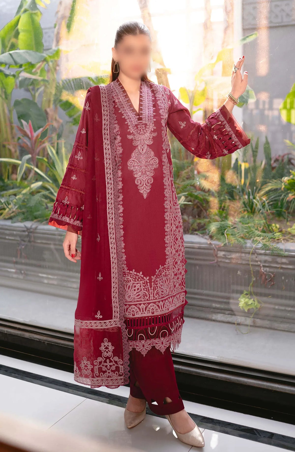 Meraki Embroidered Lawn Collection 2024 By Humdum - Design 09