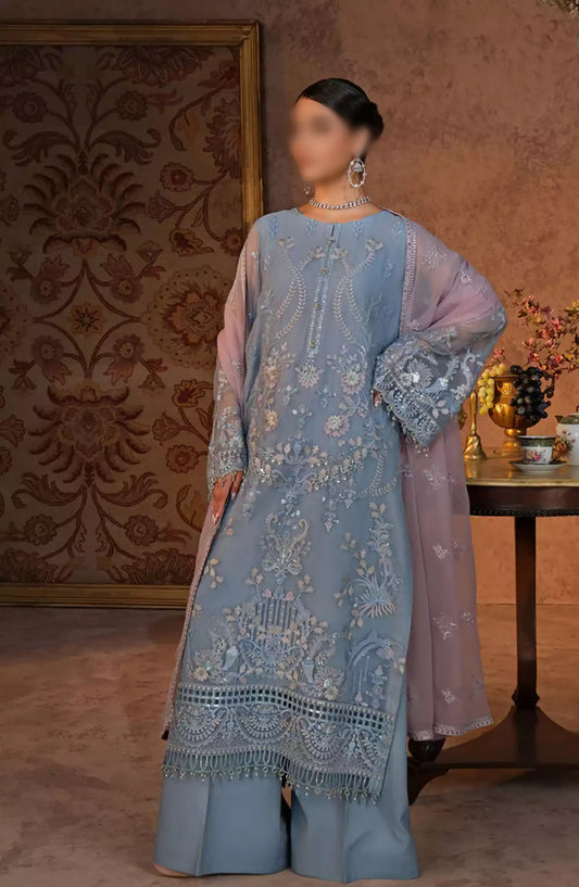 Lamisah Zebaish Luxury Chiffon Collection - Design -09 Aegean