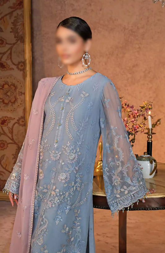 Lamisah Zebaish Luxury Chiffon Collection - Design -09 Aegean