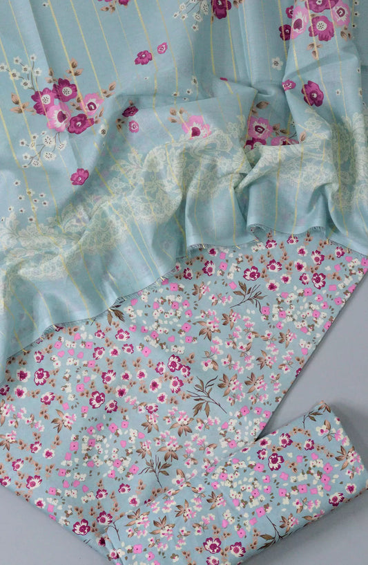 Bin Saeed Unstitch Printed Cotton Collection VOL 02 - Design 10