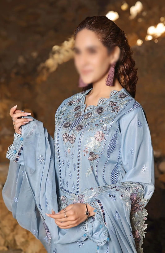 Afsoon Embroidered Lawn Collection 2024 By Humdum - Design 10