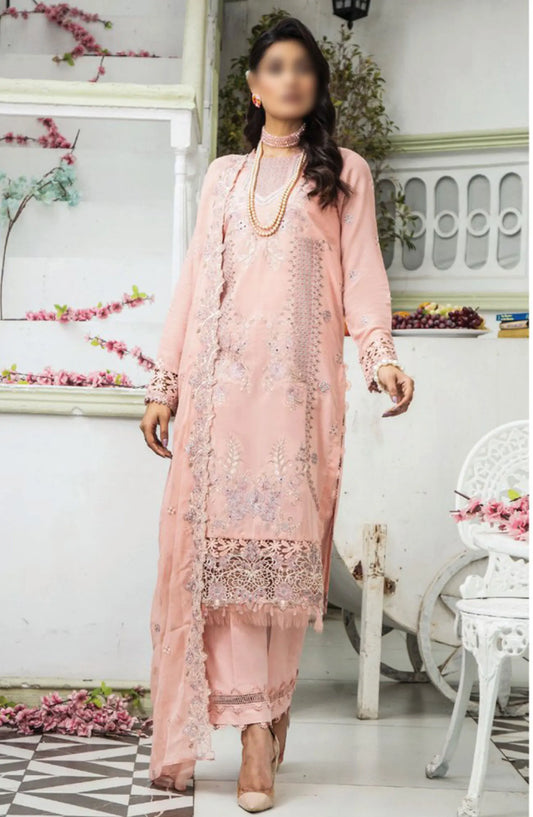 Flora Swiss Lawn Embroidered Collection By Humdum - Design 10
