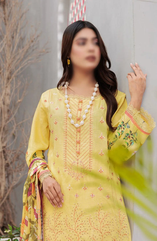 Jasmine Lawn Dora Digital Print Embroidered Collection 2024 - Design 10