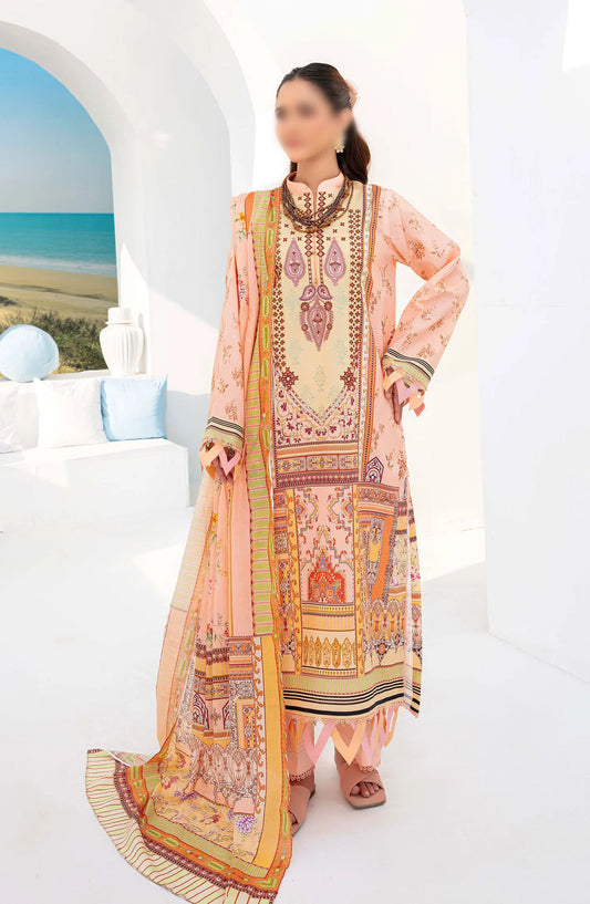 Saira Bano Printed Embroidered Lawn Collection - Design 10