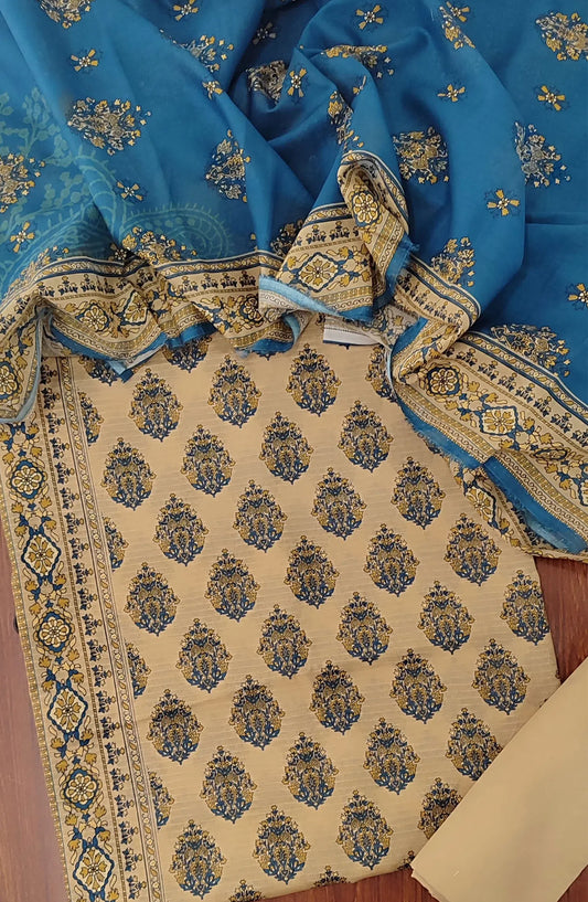 Classic Printed Doriya Lawn Collection By Amna Khadija - Design 10