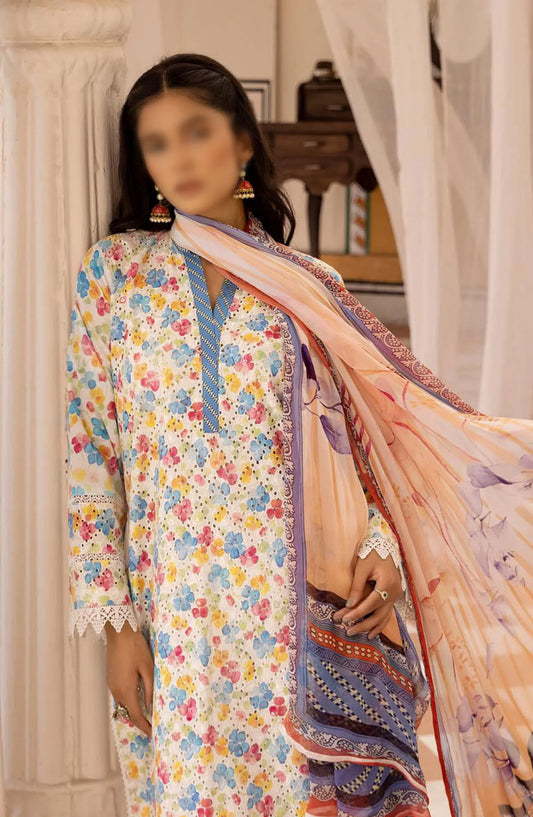 Mahees Printed Chikankari Lawn Collection By Riaz Arts - Design-10