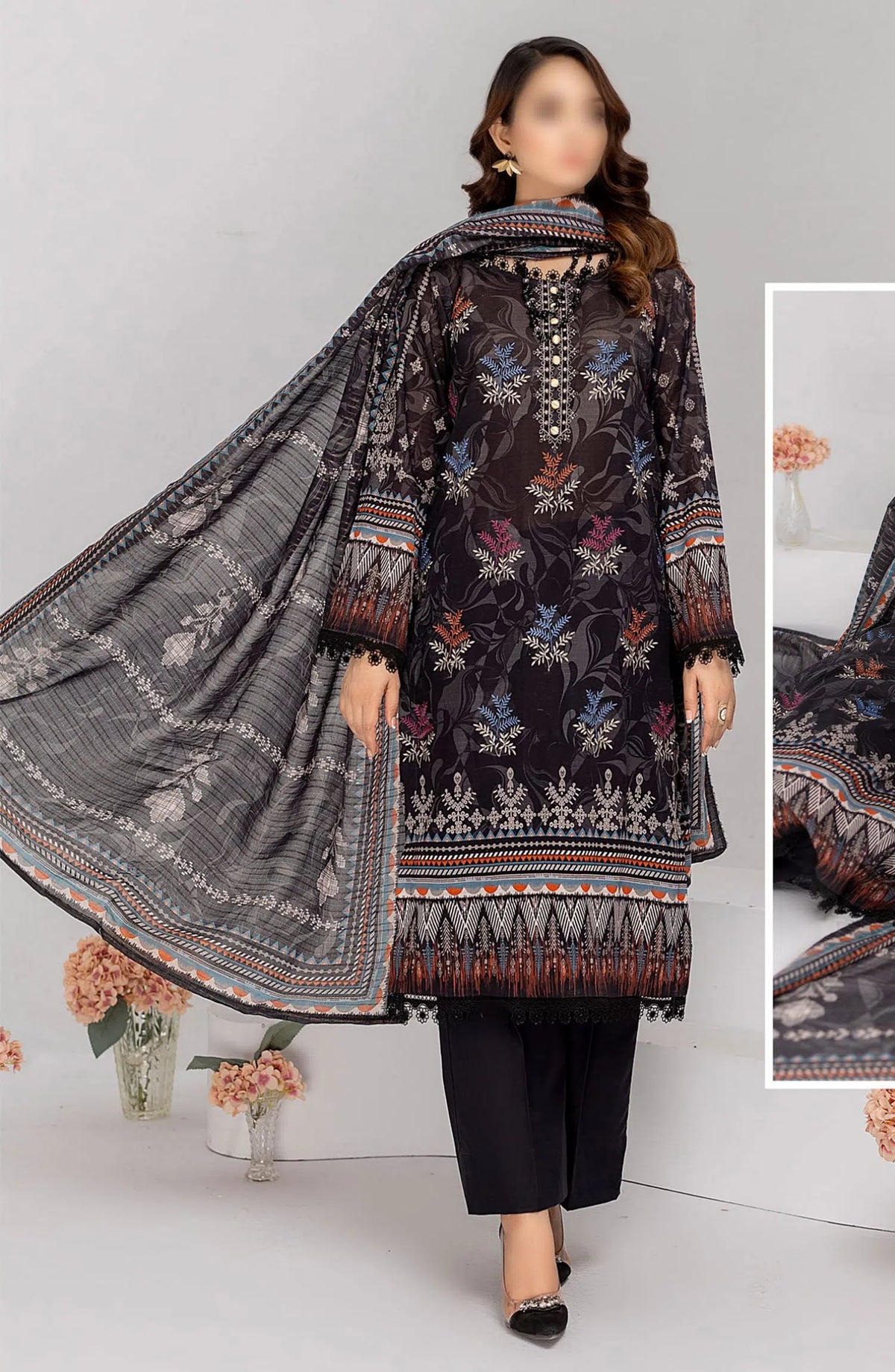 Jasmine Summer Digital Print Fancy Collection - Design 10
