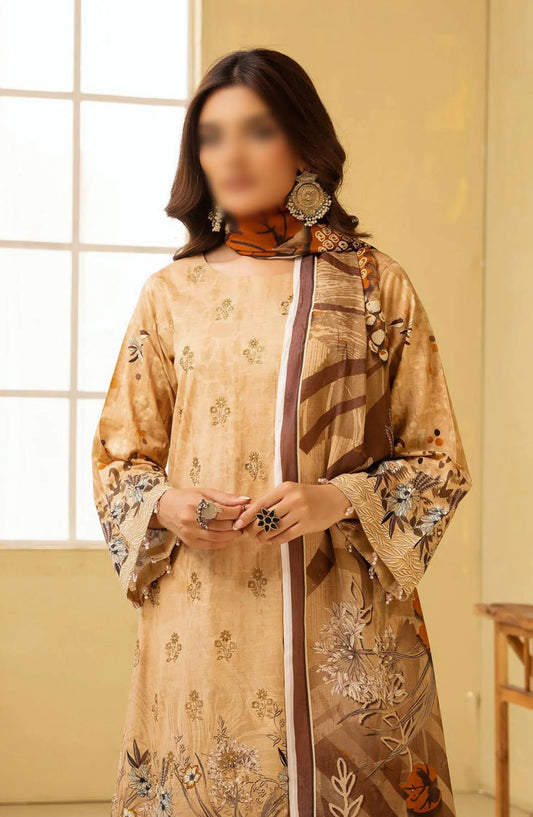Zara Meer Printed Slub Lawn Collection 2024 - Design 10
