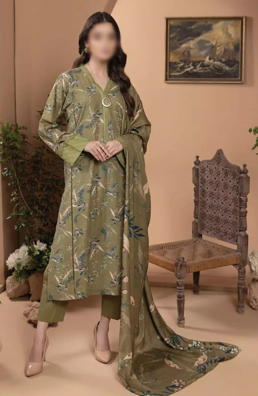 Zara By Hum Dum Printed Wool Shawl Collection - Design 10