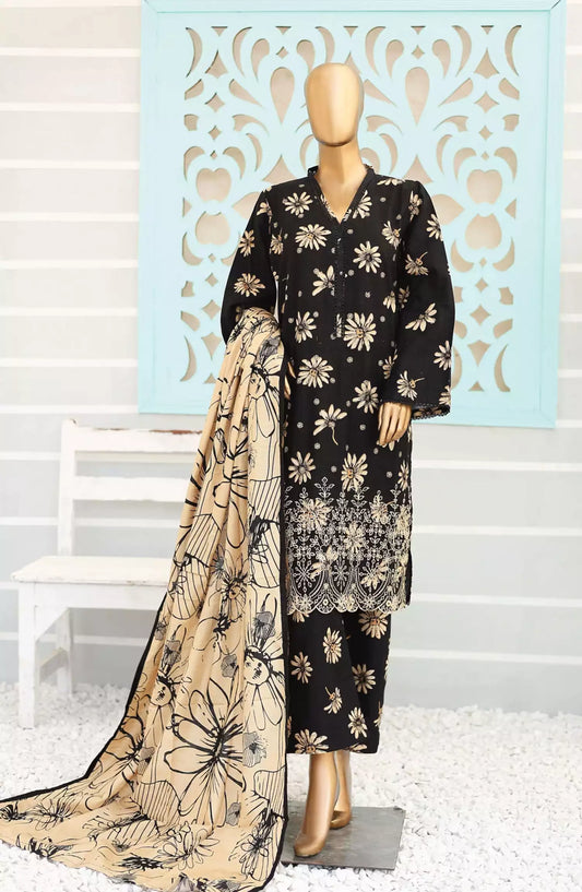 Bin Saeed Exclusive RTW Chikankari Embroidered Khaddar Collection - Design 10