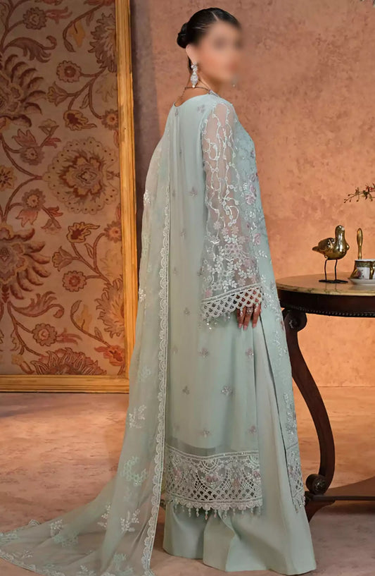 Lamisah Zebaish Luxury Chiffon Collection - Design -10 Pistachio