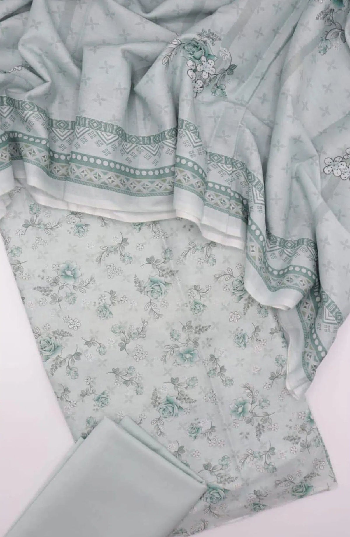 Pastels Vol-2 Mother's Printed Lawn Collection 2024 By Amna Khadija - Design 11